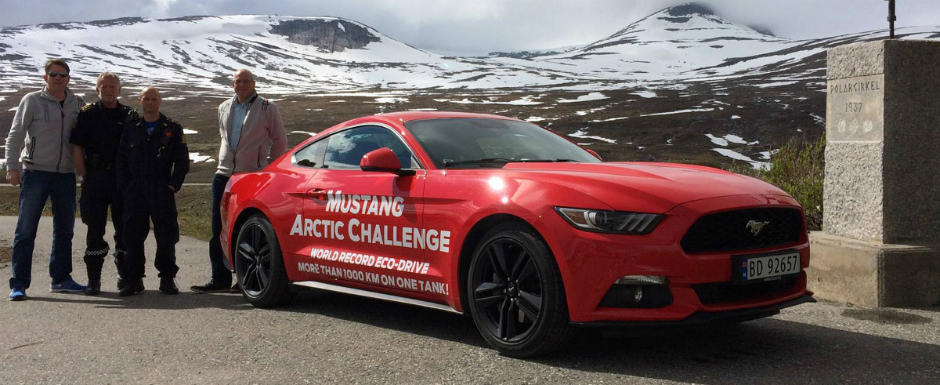 Asta este Ford-ul Mustang care consuma cat un Opel Astra. Uite cat au facut doi norvegieni cu un singur plin