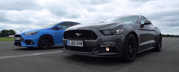 "Asta numiti voi diverstisment?" Comentariul lui Clarkson la liniuta dintre Ford-ul Mustang si Focus-ul RS