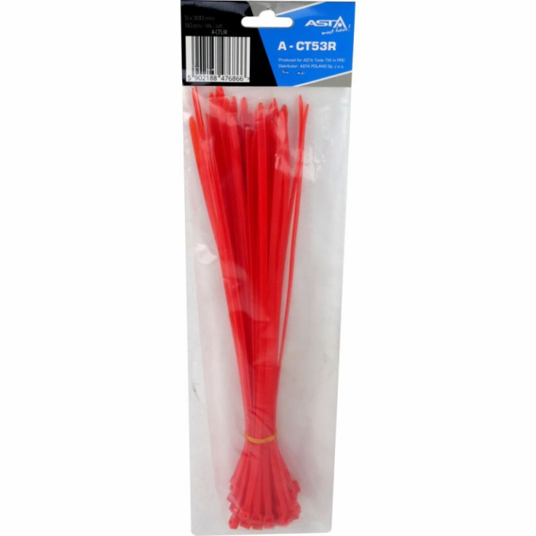 AT-A-CT53R Set coliere rosii din plastic 5x300mm x 50 buc