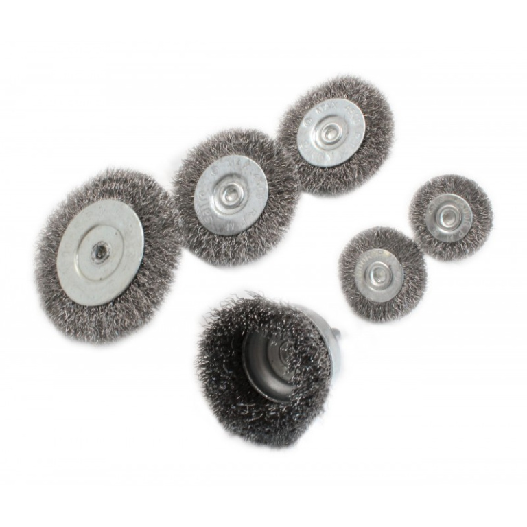AT-S-6SBS Set de 6 perii din otel cu tija