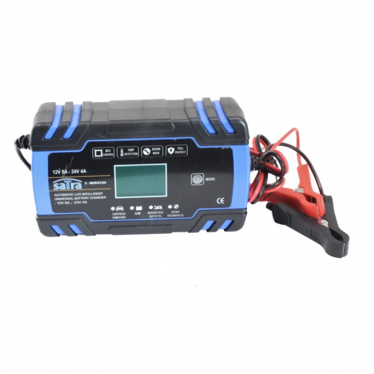 AT-S-MORAY8A Incarcator automat pentru baterie auto 12V/24V 8A/4A