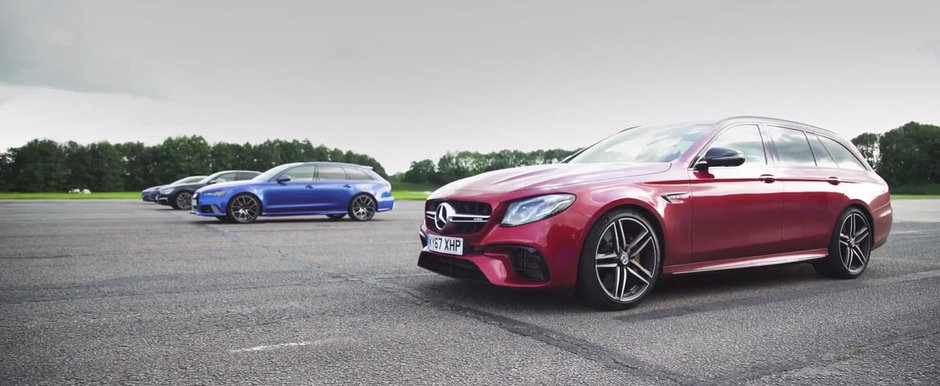 Au aliniat la start cele mai rapide masini de familie din lume. Liniuta cu Audi RS6, BMW M760, Mercedes E63 si Tesla P100D Au aliniat la start cele mai rapide masini de familie din lume. Liniuta cu Audi RS6, BMW M760, Mercedes E63 si Tesla P100D