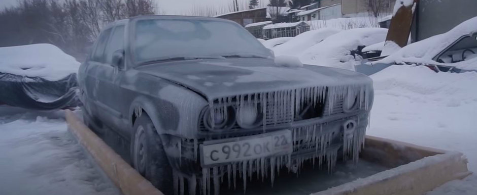 Au inghetat COMPLET un BMW E30 si l-au tinut asa cateva luni. Acum vor sa vada daca mai porneste