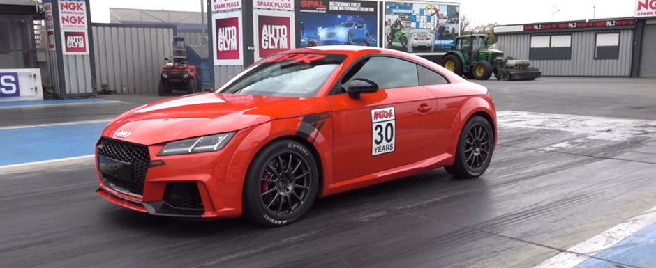 Au stors 734 CP din motorul acestui AUDI TT RS. Masina este acum o racheta pe roti