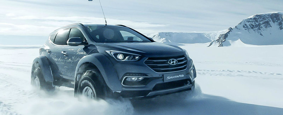 Au traversat in premiera Antarctica cu o...Hyundai Santa Fe diesel Au traversat in premiera Antarctica cu o...Hyundai Santa Fe diesel