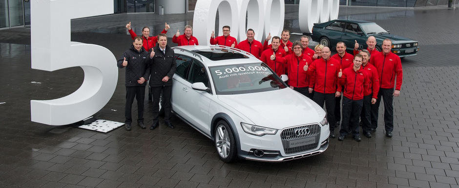 Audi a ajuns la 5 milioane de unitati cu sistemul quattro Audi a ajuns la 5 milioane de unitati cu sistemul quattro