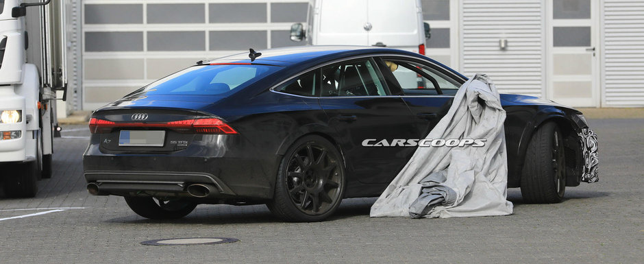 Audi a scos in teste berlina cu 700 CP sub capota. Prototipul imprumuta cateva dintre elementele versiunii de serie Audi a scos in teste berlina cu 700 CP sub capota. Prototipul imprumuta cateva dintre elementele versiunii de serie
