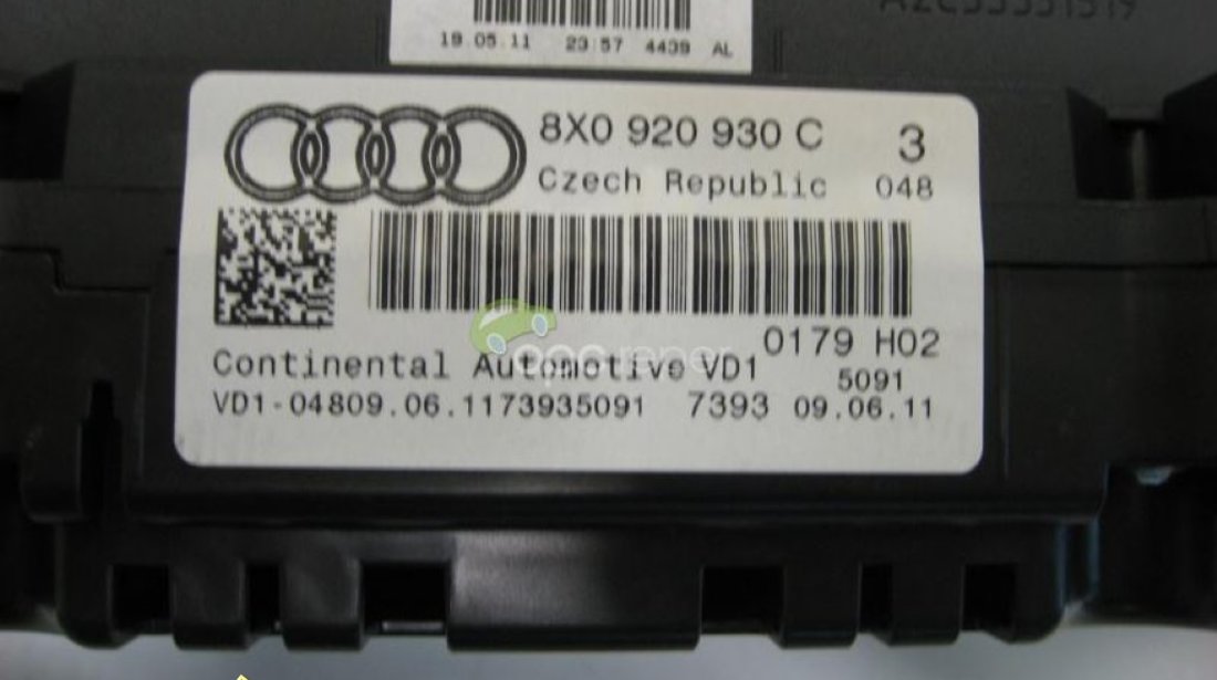 Audi A1 8X Ceasuri Bord Cluster Color 8x0 920 930C