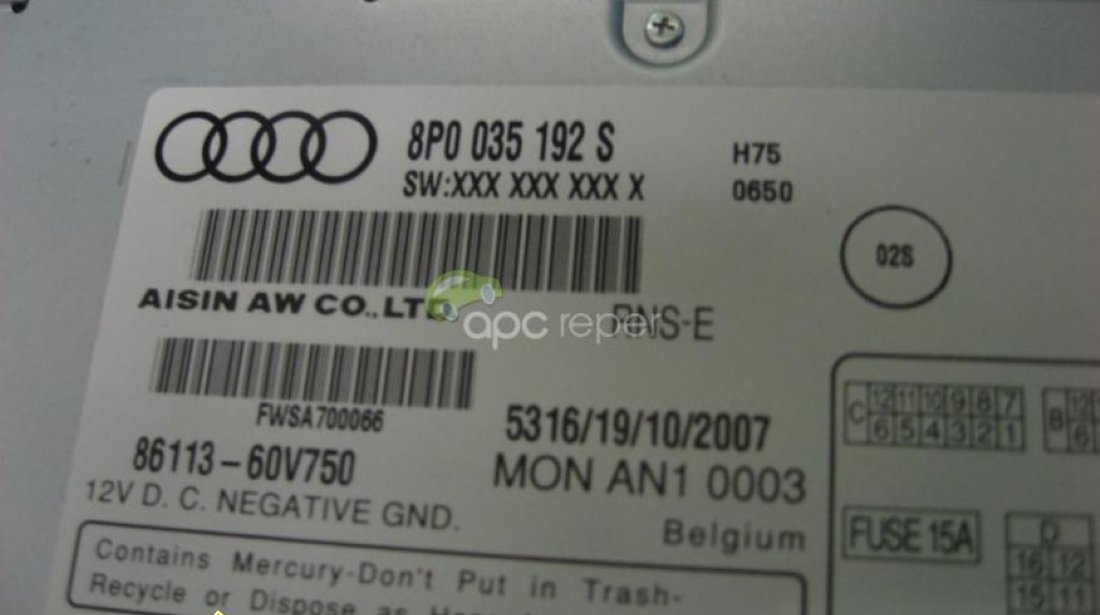 Audi A3 8P 2009 Navigatie RNS E Originala 8P0 035 192S