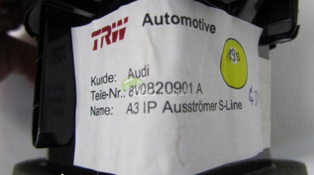 AUDI A3 8V Grile Aer S3 CHROM Blackpiano S LINE Negru