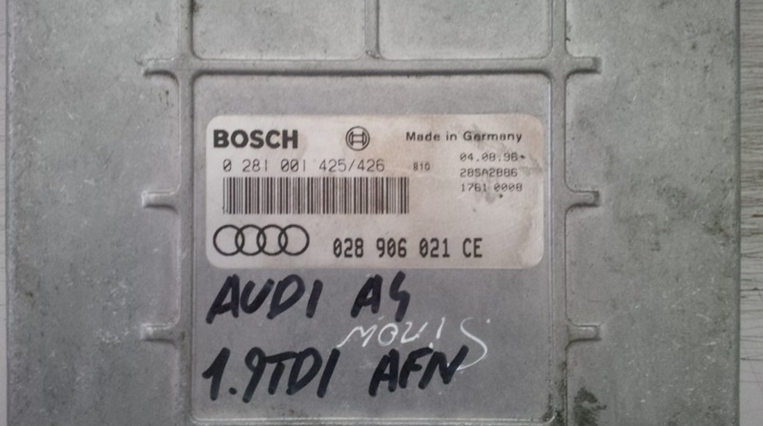 audi a4 1.9tdi afn 028906021CE BOSCH 0281001425.426