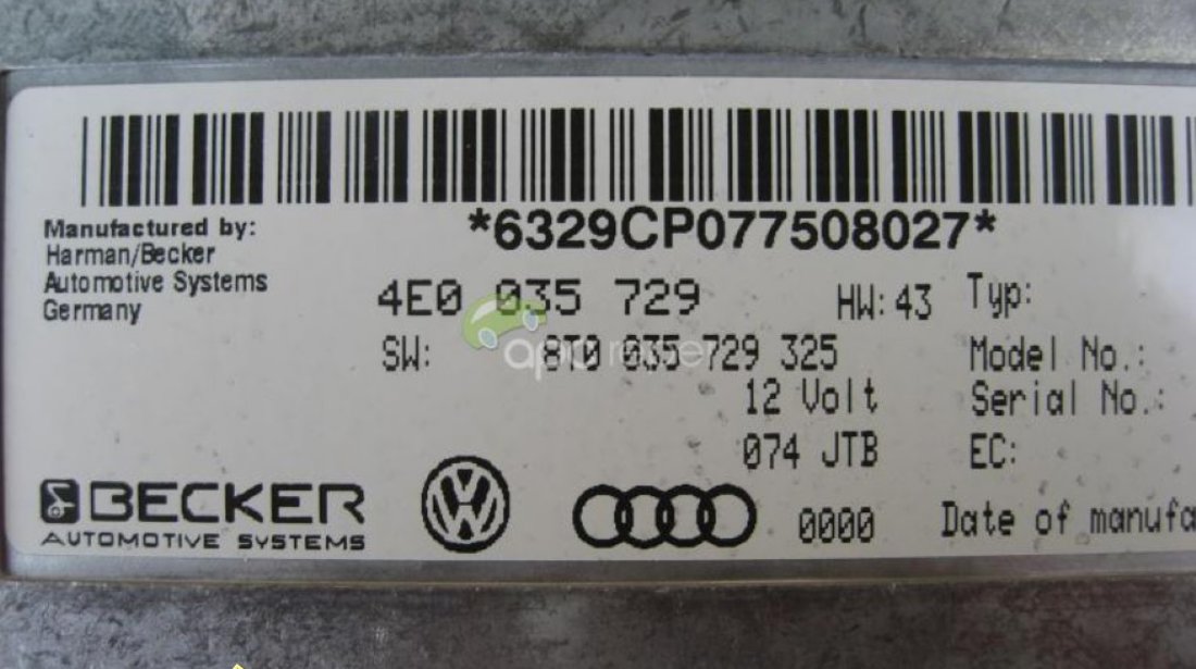 Audi A4 8K A5 8T A6 4F A8 Q7 4L Interfata display