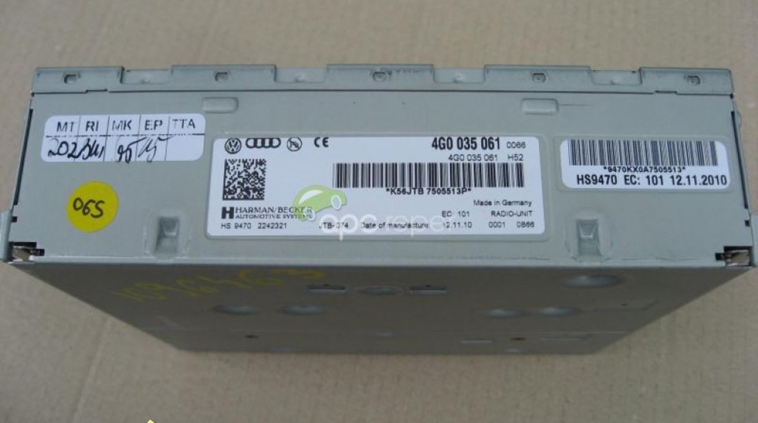 Audi A4 8K A5 8T A6 4G A7 4G A8 4H Q5 Q7 Radio Box Unit