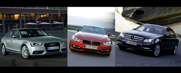 Audi A4 versus BMW Seria 3 versus Mercedes C-Class