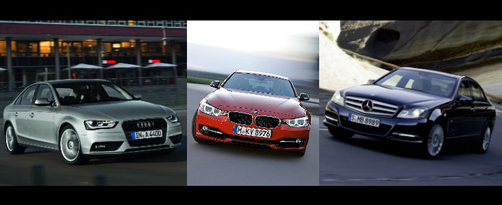 Audi A4 versus BMW Seria 3 versus Mercedes C-Class