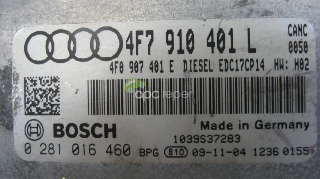 AUDI A6 4F 2 7TDI MOTOR CAN CALCULATOR MOTOR EDC17