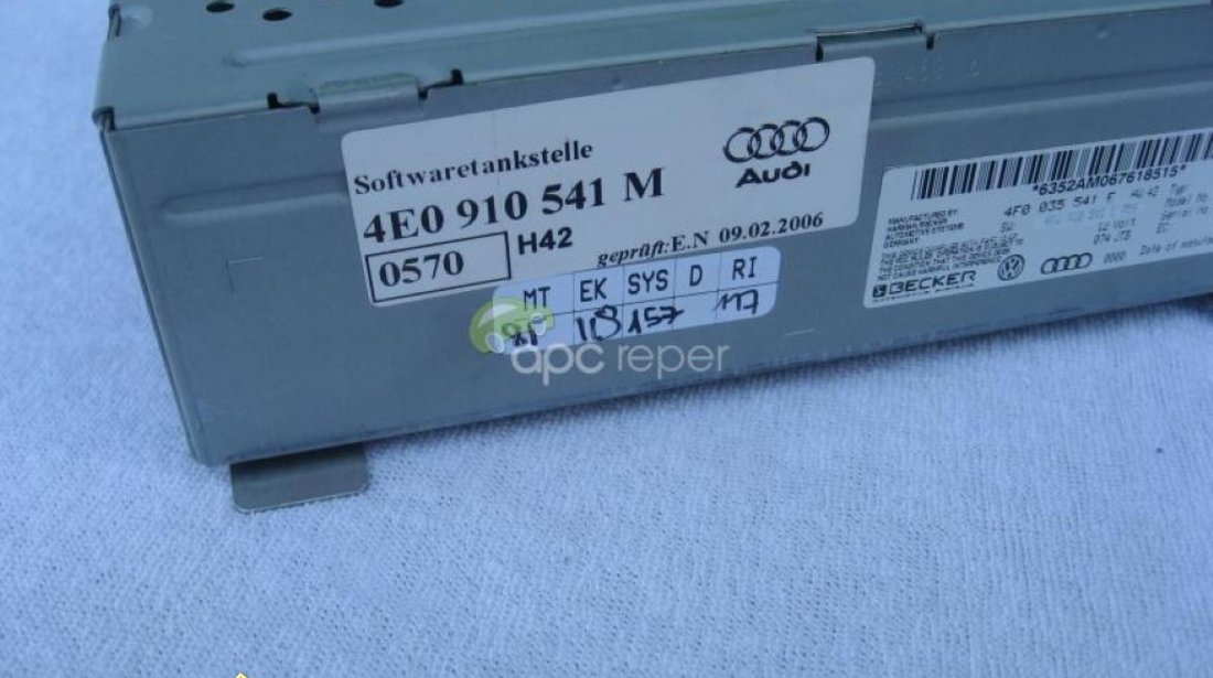 AUDI A6 4F A8 4E Q7 4L MMI 2G RADIO BOX ORIGINAL COD 4F0 035 541 E