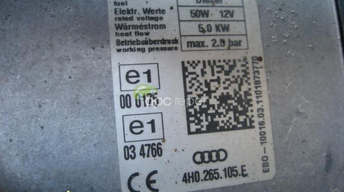 Audi A8 4H Webasto Complet Original