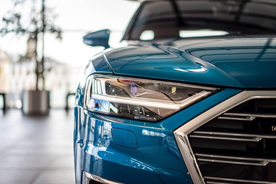 Audi A8 in Ara Blue Metallic