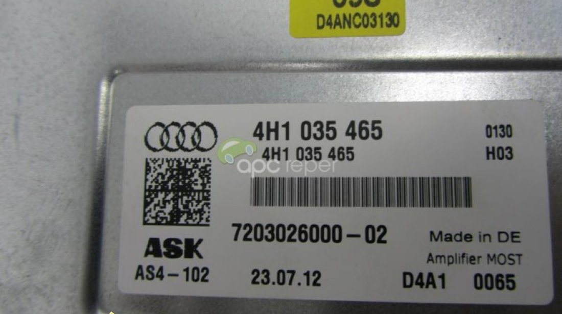 Audi A8 S8 4H Sistem Complet B O Original