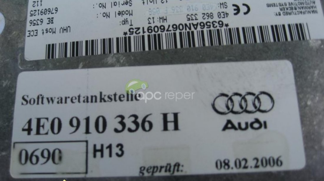 AUDI BLUETOOTH MMI 2G AUDI A6 4F A8 4E Q7 4L