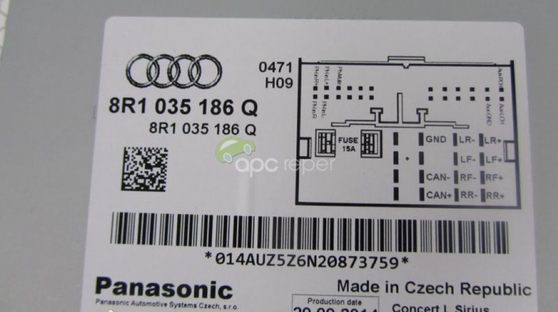 Audi Concert Original 8R1035186Q Audi A4 8k A5 Q5 8R
