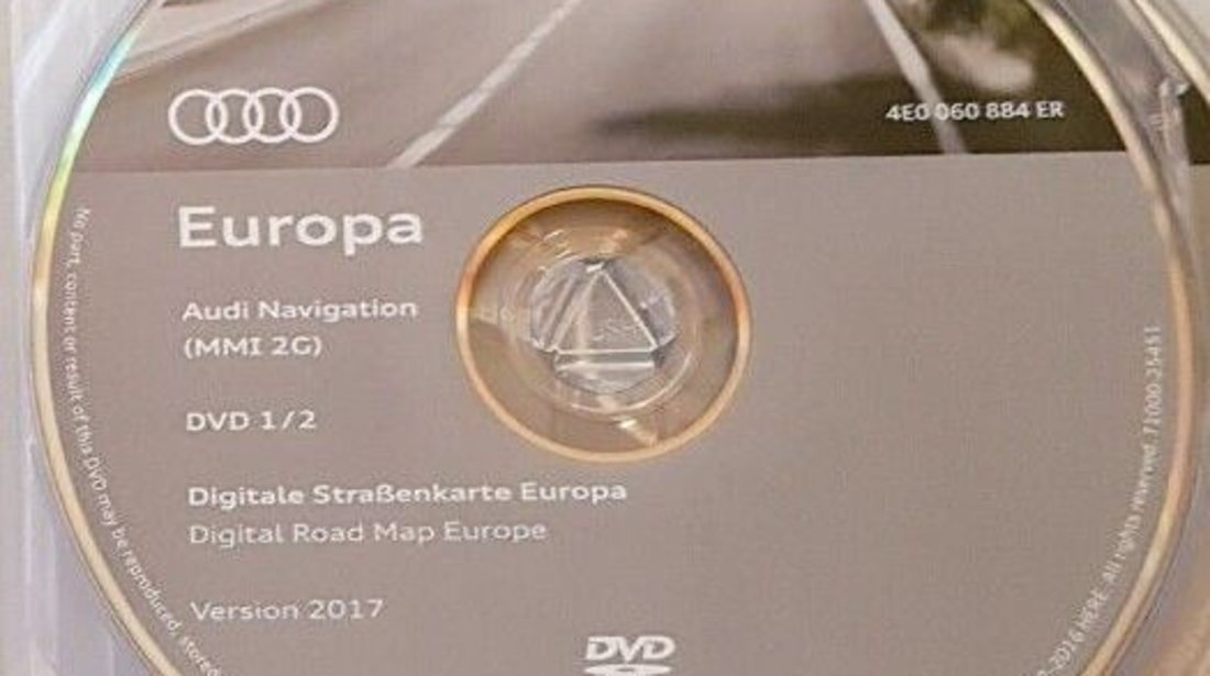 AUDI DVD UPDATE HARTI Audi Navigation MMI Europe DVD AUDI 2017