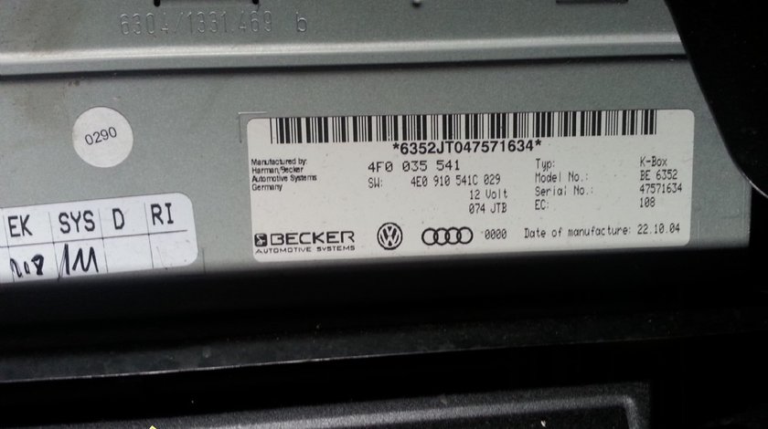 Audi MMI 2G Navigatie Radio K BOX A8 A6 4F A4 Q7 4F0035541 4E0910541C