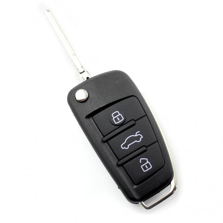 Audi - model nou - carcasă cheie tip briceag, cu 3 butoane - CARGUARD CC027