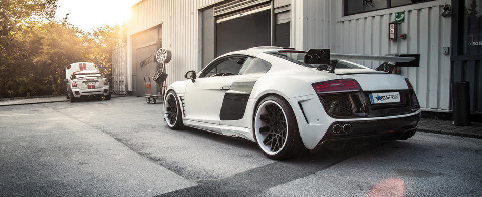 Audi R8 by Prior Design: Vopsea mata, wide body si un nume beton