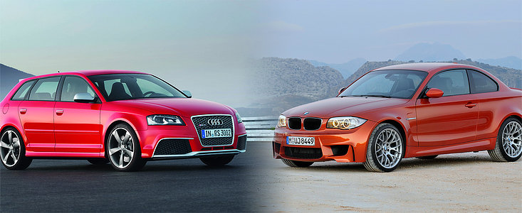 Audi RS3 Sportback versus BMW Seria 1 M Coupe