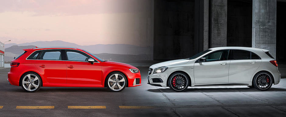 Audi RS3 Sportback vs Mercedes A45 AMG: Ce alegi si de ce? Audi RS3 Sportback vs Mercedes A45 AMG: Ce alegi si de ce?