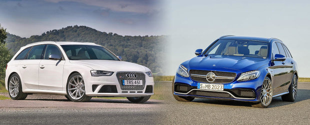 Audi RS4 Avant vs Mercedes C63 AMG T-Modell: Ce alegi si de ce?