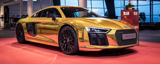 Audi scoate la iveala un R8 auriu cromat