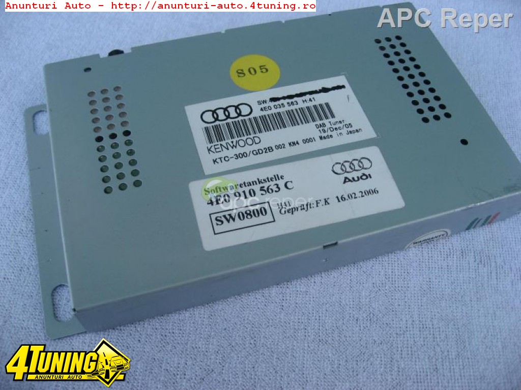AUDI VW DAB TUNNER KENWOOD 4E0 910 563C
