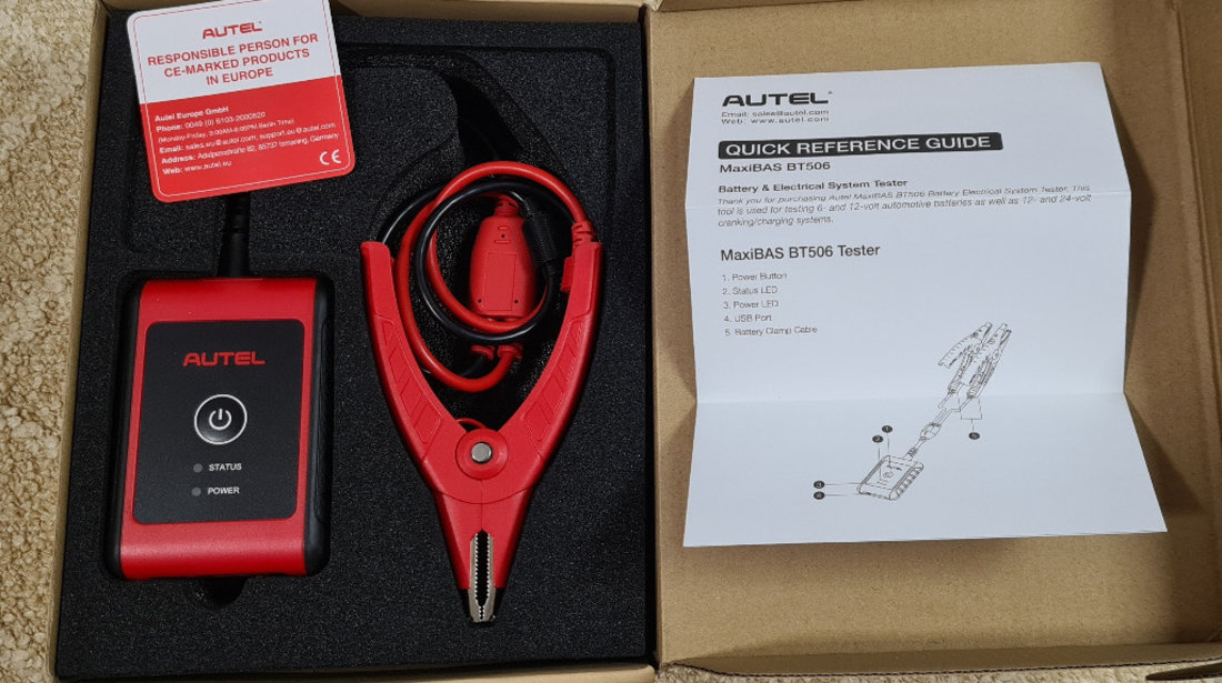 Autel MaxiBAS BT506 6-36 V Tester auto inteligent baterii si sisteme electrice