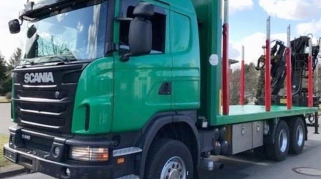 AUTOCAMION FORESTIER SCANIA 6X4 ARCURI FIER FATA-SPATE MACARA SPATE LOGLIFT-115-Z+LEASING DE LA 10 %