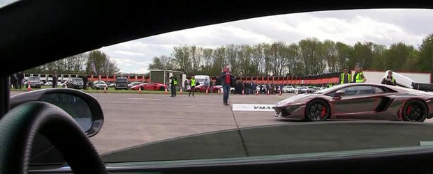 Aventador LP700-4 vs. Gallardo Superleggera, in linie dreapta. Cine castiga?