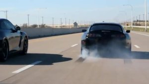 AWD vs RWD - Nissan GT-R vs Toyota Supra from a dead stop