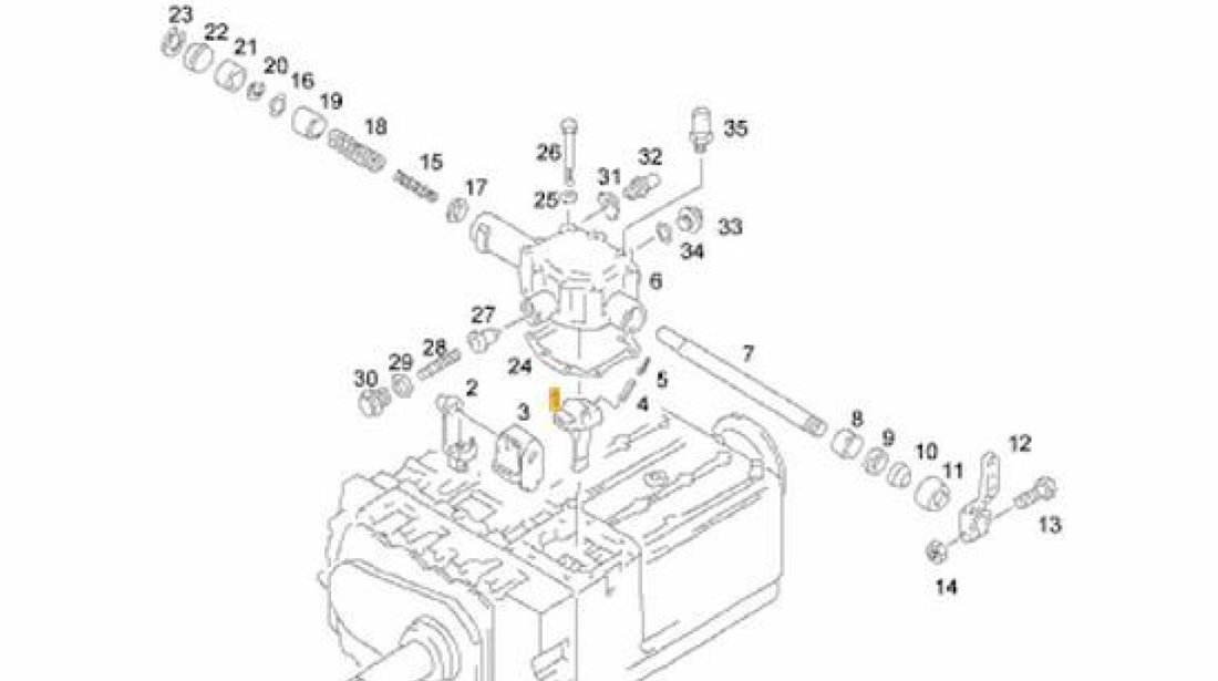 Ax comutare cutie viteza ZF Ecolite 6S850 Man TGL (poz.7) MAN OE 81325200066