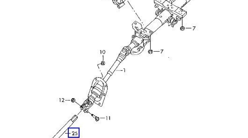 Ax inferior coloana volan parte dinspre caseta directie Vw Crafter (poz.25) VW OE 2E1419315