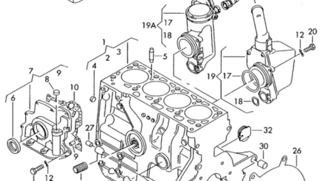 Baie ulei Volkswagen Golf 4 (1J1) Hatchback 2001 OEM 030103603Q