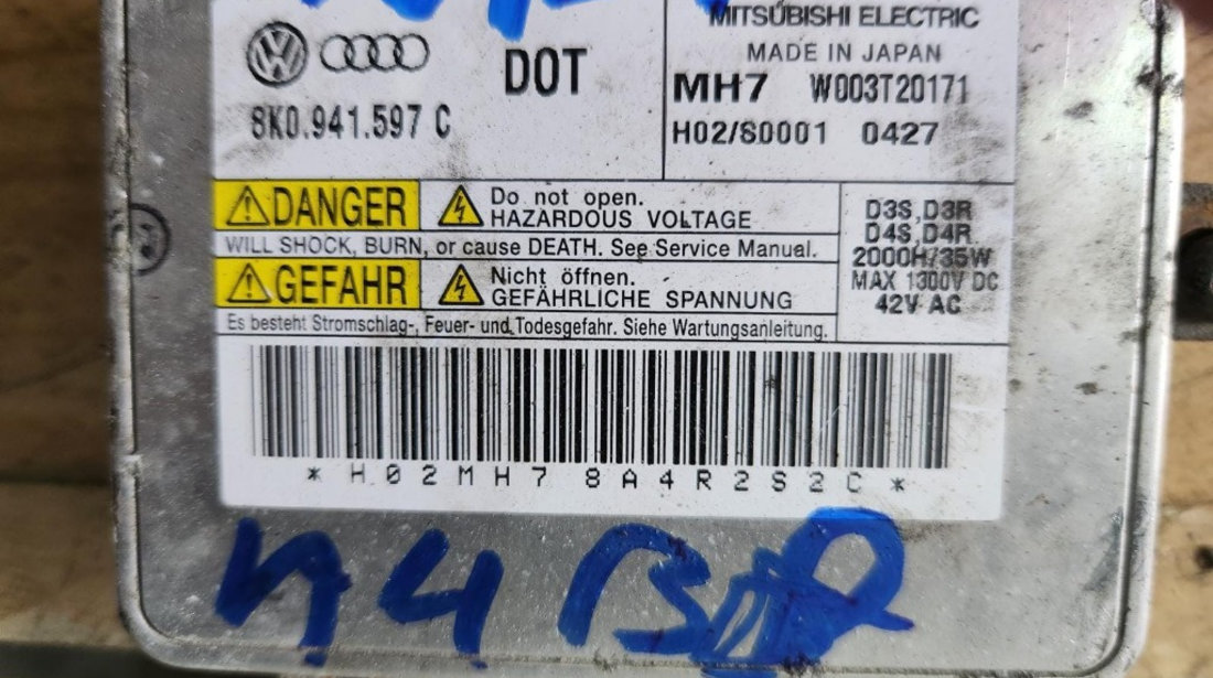 Balast XENON Audi A4 B8 1.8 TFSI combi an de fabricatie 2011 Cod : 8K0941597C