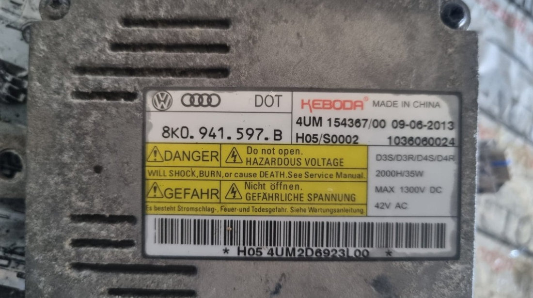 Balast xenon / Droser Audi A3 8P Sportback cod piesa : 8K0941597B