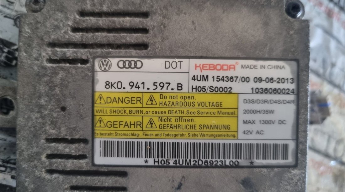 Balast xenon / Droser Audi A3 8V Sportback cod piesa : 8K0941597B