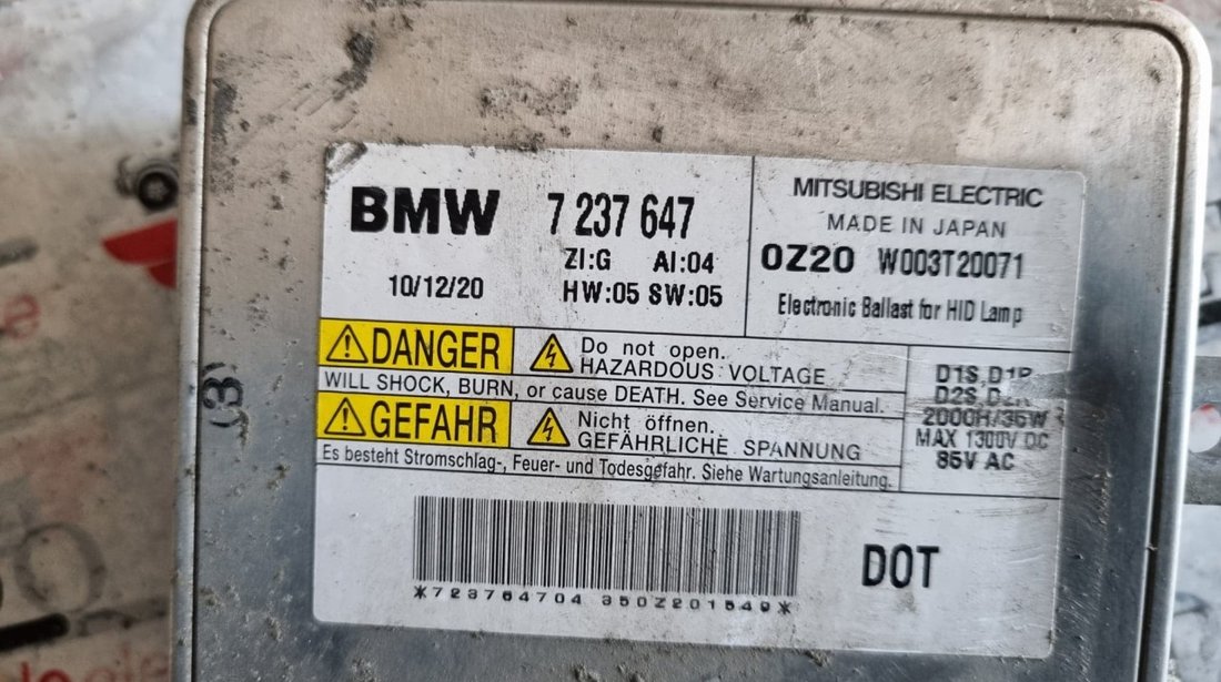 Balast xenon / Droser BMW Z4 E89 cod piesa : 7237647