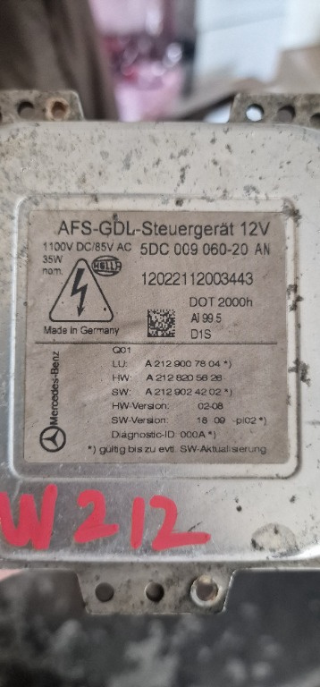 Balast Xenon Mercedes E Class W212 cod 5DC 009 060-20 AN