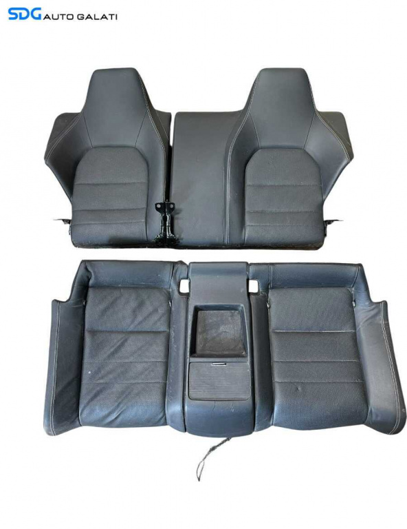 Bancheta Spate Sezut cu Spatar Piele Neagra Mercedes Clasa E Class W207 A207 C207 Coupe Cabrio E180 E200 E220 E250 E300 E320 2009 - 2016 [C9297]