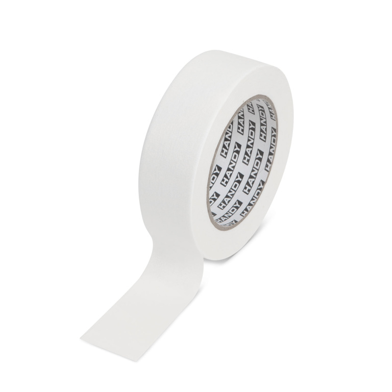 Bandă de mascare - cu adeziv pe bază de solvent - 50 m x 30 mm - albă 11085B
