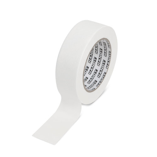 Bandă de mascare - cu adeziv pe bază de solvent - 50 m x 30 mm - albă 11085B